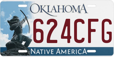 OK license plate 624CFG