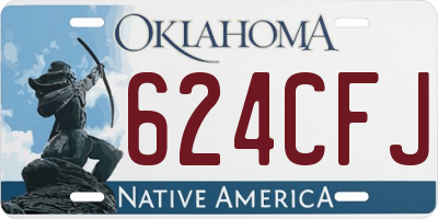 OK license plate 624CFJ