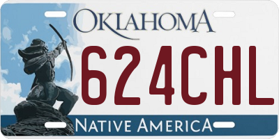 OK license plate 624CHL