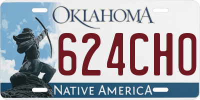 OK license plate 624CHO
