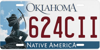OK license plate 624CII