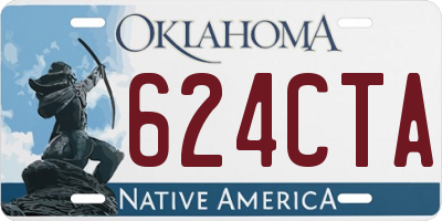 OK license plate 624CTA