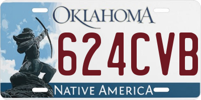 OK license plate 624CVB