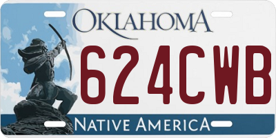 OK license plate 624CWB