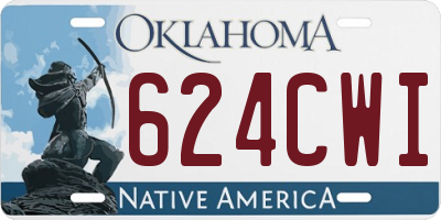 OK license plate 624CWI