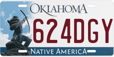 OK license plate 624DGY