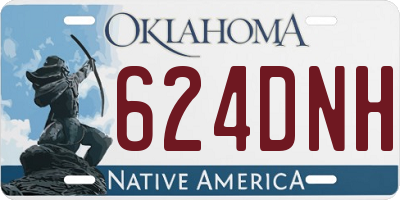 OK license plate 624DNH