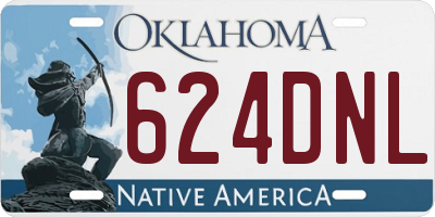 OK license plate 624DNL