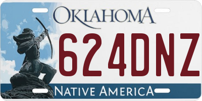 OK license plate 624DNZ