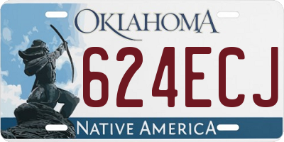 OK license plate 624ECJ
