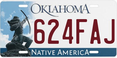OK license plate 624FAJ