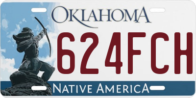 OK license plate 624FCH