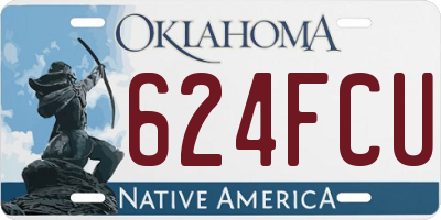 OK license plate 624FCU
