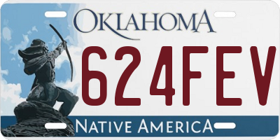 OK license plate 624FEV