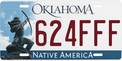 OK license plate 624FFF