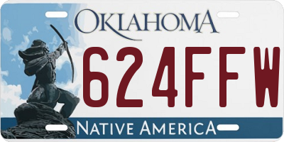 OK license plate 624FFW
