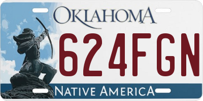 OK license plate 624FGN