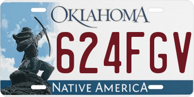 OK license plate 624FGV