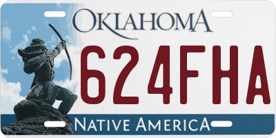 OK license plate 624FHA