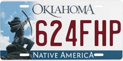 OK license plate 624FHP