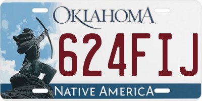 OK license plate 624FIJ