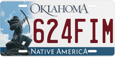 OK license plate 624FIM