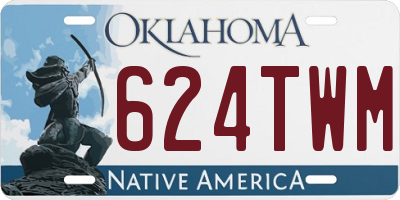 OK license plate 624TWM