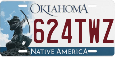 OK license plate 624TWZ