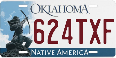 OK license plate 624TXF