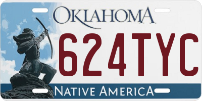 OK license plate 624TYC