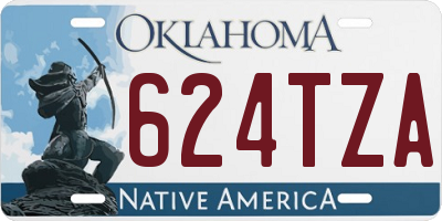 OK license plate 624TZA