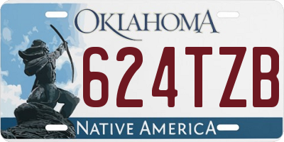 OK license plate 624TZB
