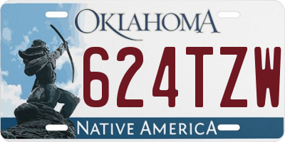 OK license plate 624TZW
