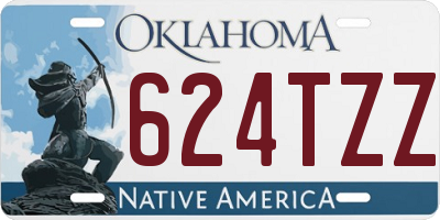 OK license plate 624TZZ
