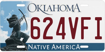 OK license plate 624VFI