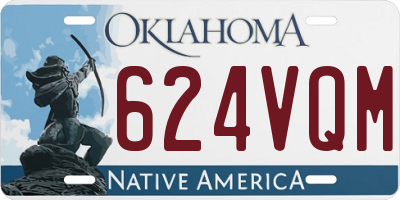 OK license plate 624VQM