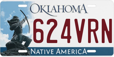 OK license plate 624VRN