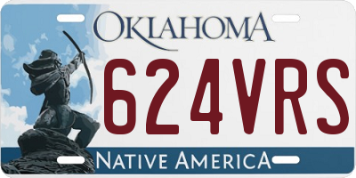 OK license plate 624VRS