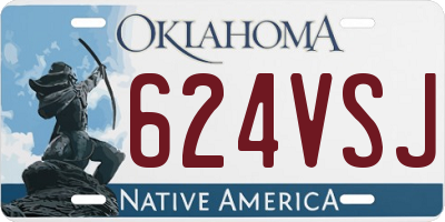 OK license plate 624VSJ