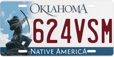 OK license plate 624VSM