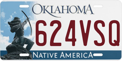 OK license plate 624VSQ