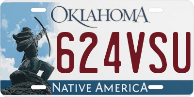 OK license plate 624VSU