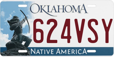 OK license plate 624VSY