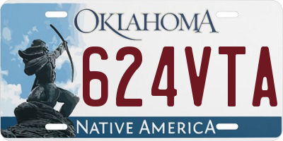 OK license plate 624VTA