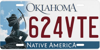 OK license plate 624VTE