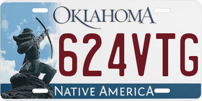 OK license plate 624VTG
