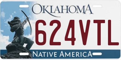 OK license plate 624VTL