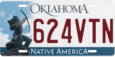 OK license plate 624VTN