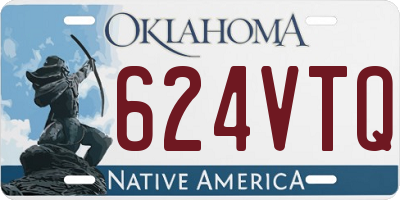 OK license plate 624VTQ