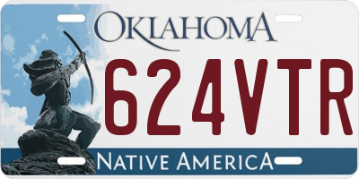 OK license plate 624VTR